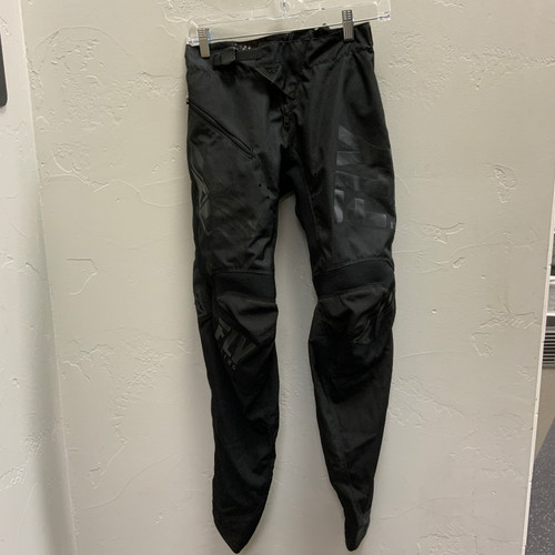 Vist Large View of Product Image Which is Used FLY RACING KINETIC 28 Youth Bottom Black Junior