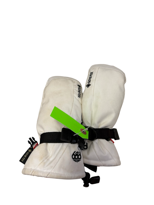 Vist Large View of Product Image Which is Used 686 Gore-Tex Womens Snow Mitts Gloves White SM