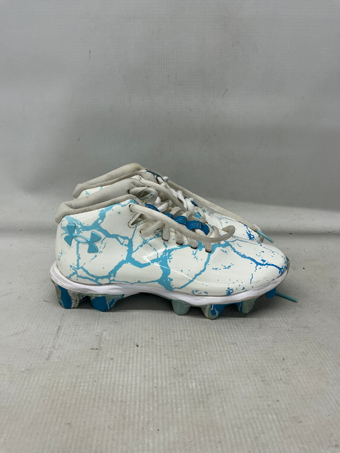 Vist Large View of Product Image Which is Used Under Armour Youth FB Cleats White Youth 13.0