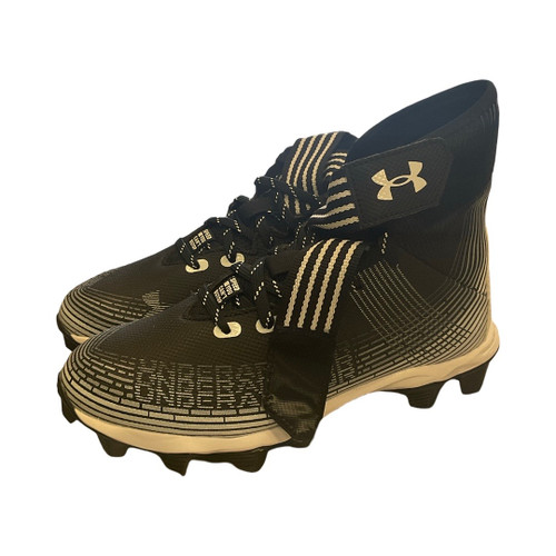 Vist Large View of Product Image Which is Under, Armour, Jr , FB, Cleats, Black, Junior, 04