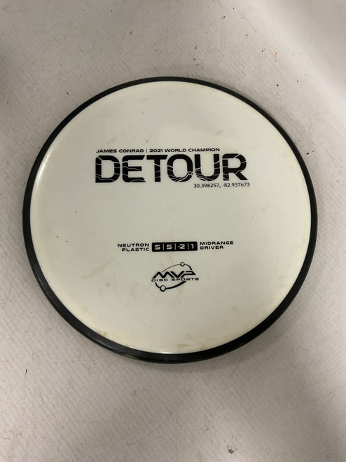 Vist Large View of Product Image Which is Used MVP NEUTRON DETOUR Disc Golf Mid Range White