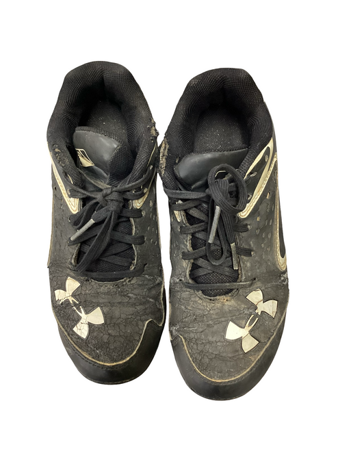 Vist Large View of Product Image Which is Used Under Armour MLB BB/SB Cleats Black Junior 01