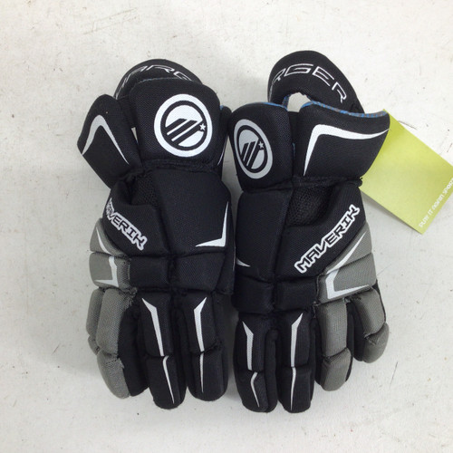 Vist Large View of Product Image Which is Used Maverik CHARGER 10IN LAX GLOVES Lacrosse Gloves Junior Grey 10"