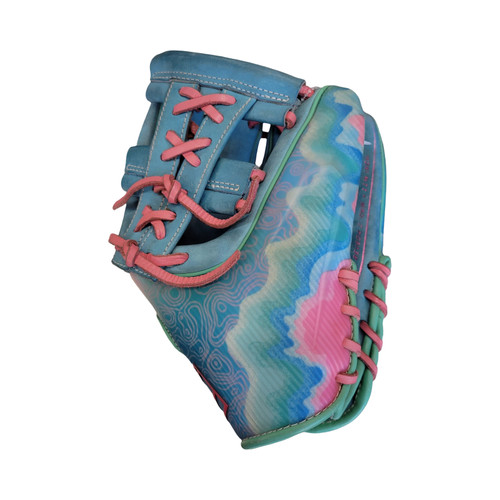 Vist Large View of Product Image Which is Used Rawlings REV1X GLOVE 11.5IN BB/SB Glove RH Throw Carolina Blue 11 1/2"
