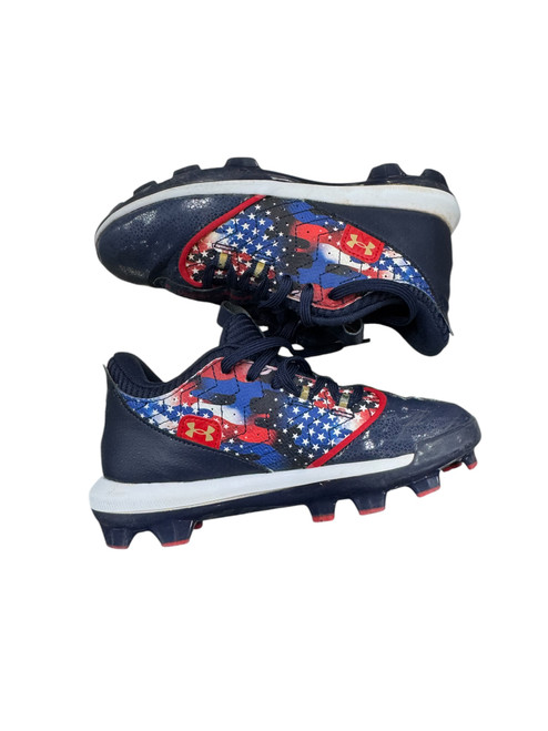Vist Large View of Product Image Which is Used Under Armour BH BB/SB Cleats Navy Blue Junior 02