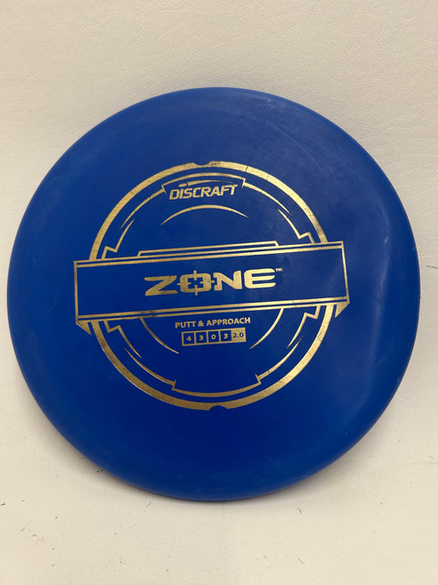 Vist Large View of Product Image Which is Used Discraft ZONE Disc Golf Putter Royal Blue