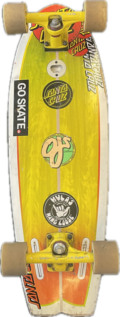 Vist Large View of Product Image Which is Used Santa Cruz WHT/YEL Longboard White Long
