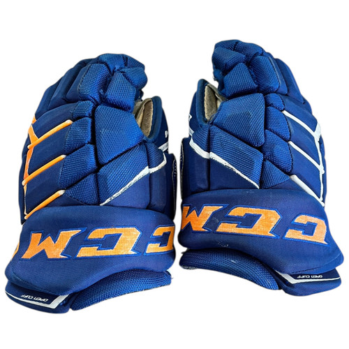 Vist Large View of Product Image Which is Used CCM FT 390 Senior Gloves Royal Blue 13"