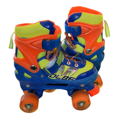 Vist Large View of Product Image Which is Used COOL BEAR Junior Roller Quad Skates Navy Blue Adjustable