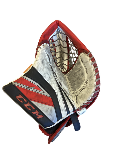 Vist Large View of Product Image Which is Used CCM PREMIER II Senior Goalie Catcher White