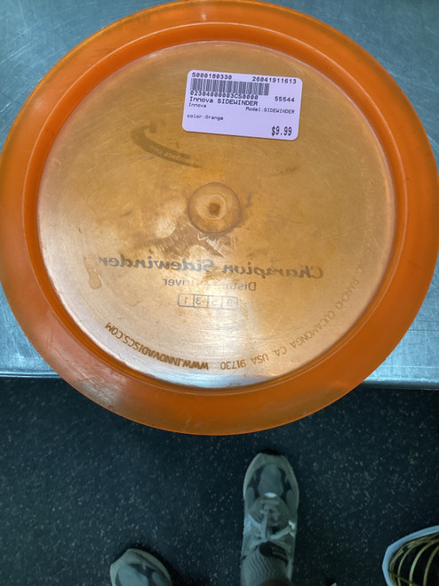 Vist Large View of Product Image Which is Used Innova SIDEWINDER Disc Golf Driver Orange