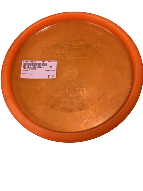 Vist Large View of Product Image Which is Used Innova MAKO Disc Golf Mid Range Orange