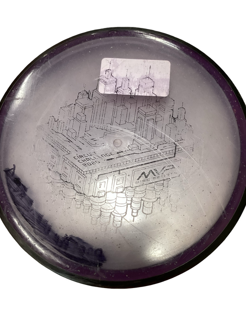 Vist Large View of Product Image Which is Used MVP UPLINK Disc Golf Mid Range Purple