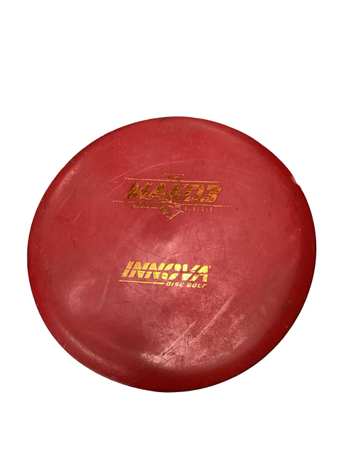 Vist Large View of Product Image Which is Used Innova MAKO Disc Golf Mid Range Red
