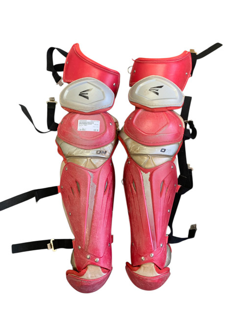 Vist Large View of Product Image Which is Used Easton MAKO Catchers Leg Guards Red Adult