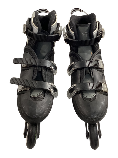 Vist Large View of Product Image Which is Used RollerDerby V500 TECH Senior Rec Fitness Skates Black Adjustable