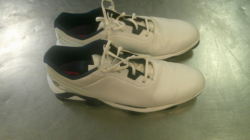 Vist Large View of Product Image Which is Used Foot Joy TOUR ALPHA Mens Golf Shoes White Senior 15