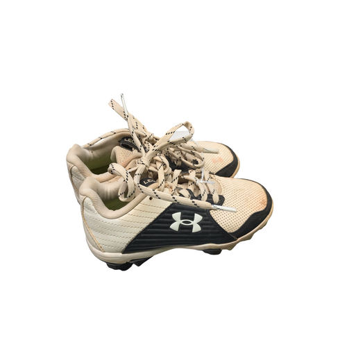 Vist Large View of Product Image Which is Used Under Armour LEADOFF BB/SB Cleats White Youth 12.0