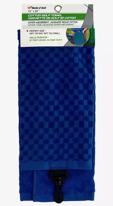 Vist Large View of Product Image Which is New JACQUARD WEAVE TOWEL Navy