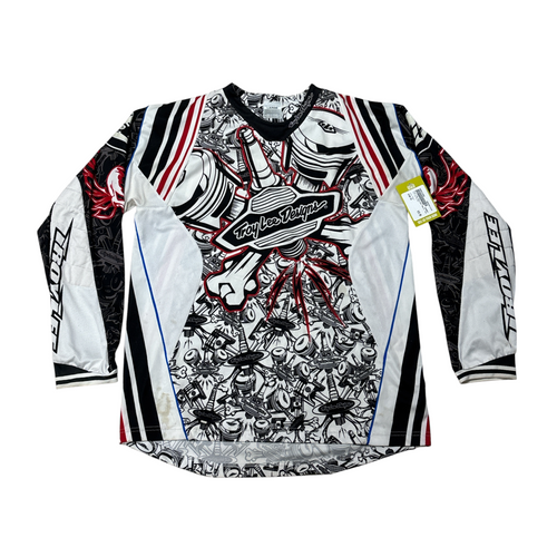 Vist Large View of Product Image Which is Used Troy Lee Designs Adult Motocross Top White Large