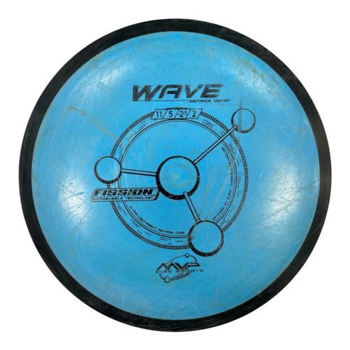 Vist Large View of Product Image Which is Used MVP FISSION WAVE Disc Golf Driver Carolina Blue 148g