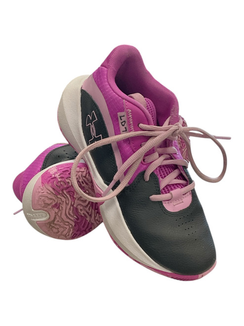Vist Large View of Product Image Which is Used Under Armour Basketball Shoes Y Purple Junior 02