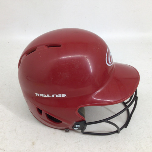 Vist Large View of Product Image Which is Used Rawlings MLTBH 6 1/4 -6 7/8 HELMET W/ MASK Batting Helmet w/Mask Red One Size