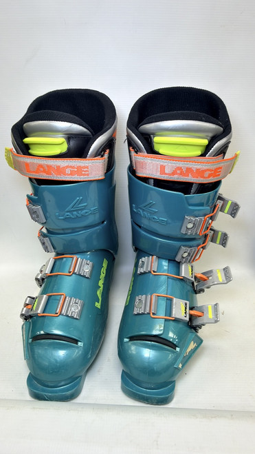 Vist Large View of Product Image Which is Used Lange X9 Womens DH Ski Boot Turquoise And Orange 260 MP - M08 - W09
