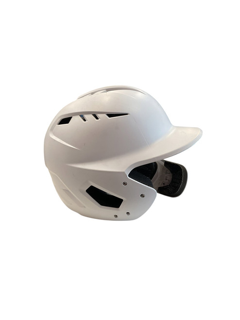 Vist Large View of Product Image Which is Used Victus BB HELMET 6 1/2- 7 1/2 Batting Helmet No Mask White M/L