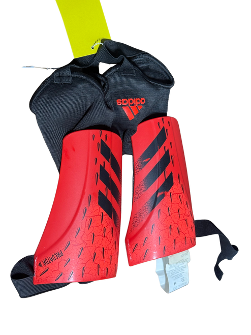 Vist Large View of Product Image Which is Used Adidas Soccer Shin Guards Junior Red MD