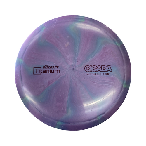 Vist Large View of Product Image Which is Used Discraft CICADA TITANIUM Disc Golf Driver Purple