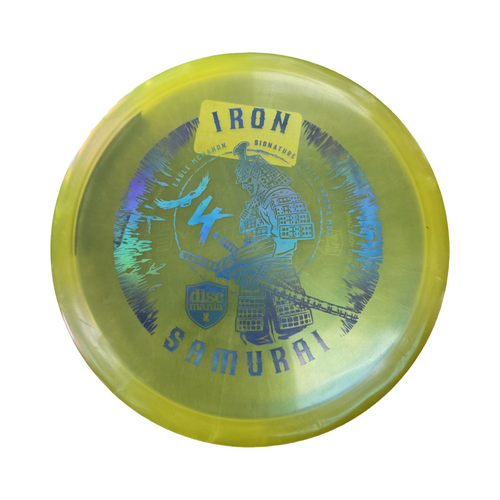 Vist Large View of Product Image Which is Used Discmania IRON SAMURAI Disc Golf Mid Range Yellow