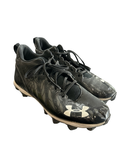 Vist Large View of Product Image Which is Used Under Armour BASEBALL CLEATS 10 BB/SB Cleats Black Senior 10