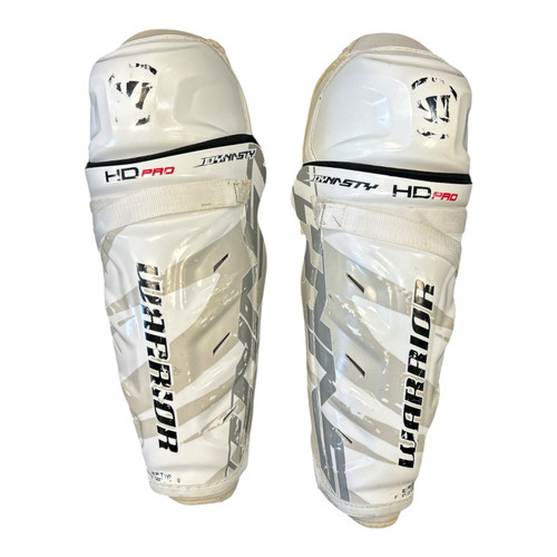 Vist Large View of Product Image Which is Used Warrior DYNASTY HD PRO Senior Shin Guards White 15"