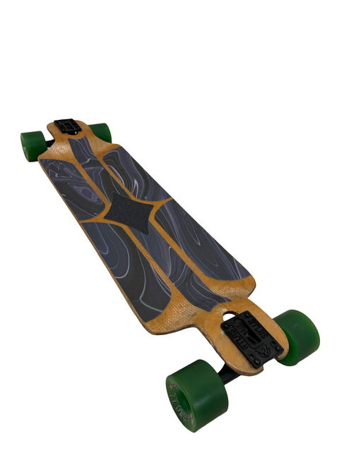Vist Large View of Product Image Which is Used PANTHEON PRANAYAMA Longboard 33" x 9" Complete Skateboard w/ Atlas Drop Through Trucks