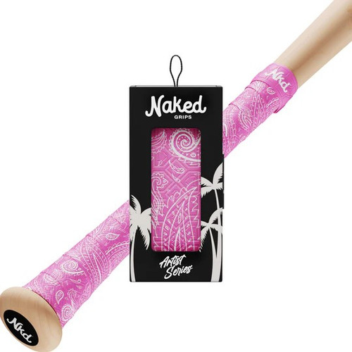 Vist Large View of Product Image Which is Naked Grips, bat grip, Pink Paisley