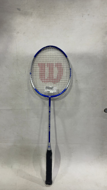 Vist Large View of Product Image Which is Used Wilson SMASH BAD RAQ Adult Badminton Racquet Navy Blue Unknown
