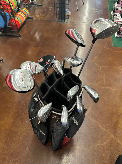Vist Large View of Product Image Which is Used Callaway DIABLO EDGE Womens Package Set RH Red 13 Piece