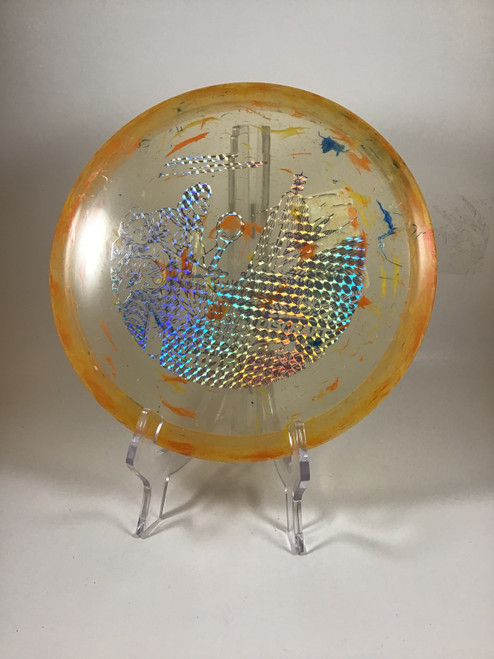 Vist Large View of Product Image Which is Used Discraft Z FLX JAWBREAKER BUZZZ SS Disc Golf Mid Range Yellow 177g