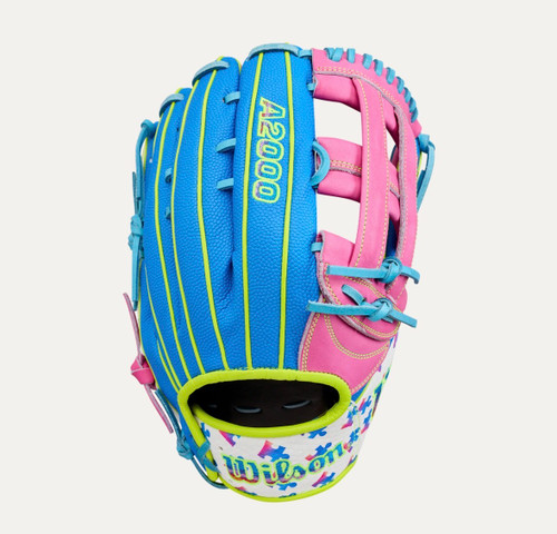 Vist Large View of Product Image Which is New A2000 LTM 12.75IN RHT BLUE/PUZZLE GLOVE