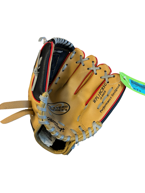 Vist Large View of Product Image Which is Used Rawlings PLAYERS SERIES BB/SB Glove RH Throw Brown 10"