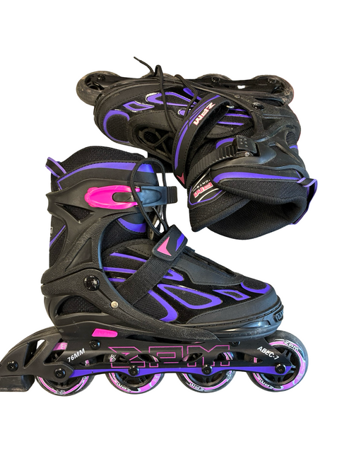 Vist Large View of Product Image Which is Used ZPM ABEC7 Senior Rec Fitness Skates Purple Adjustable