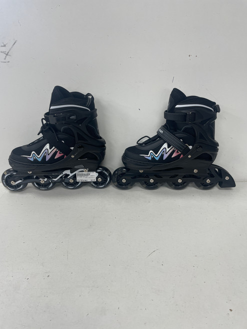 Vist Large View of Product Image Which is Used JCAEH ADJ 4-7 Senior Rec Fitness Skates Black Adjustable