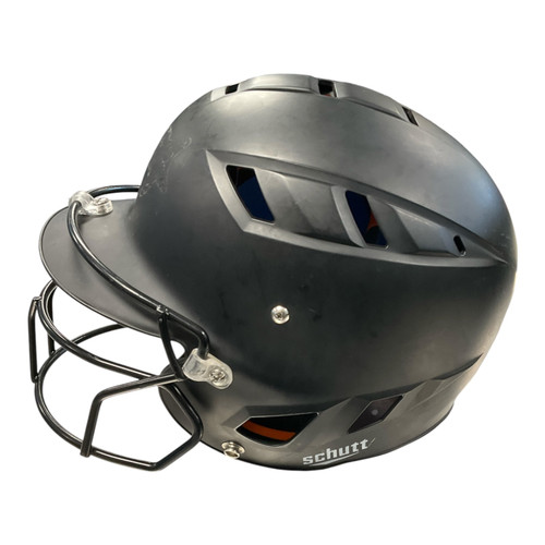 Vist Large View of Product Image Which is Used Schutt SSMC IAF Batting Helmet w/Mask Black One Size