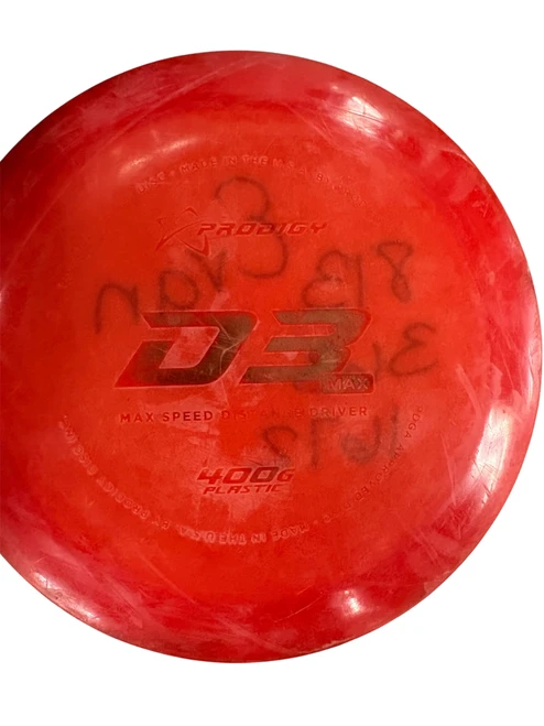 Vist Large View of Product Image Which is Used Prodigy Disc D3 Disc Golf Driver Red