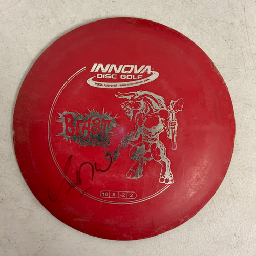 Vist Large View of Product Image Which is Used Innova DX BEAST Disc Golf Driver Red 170g