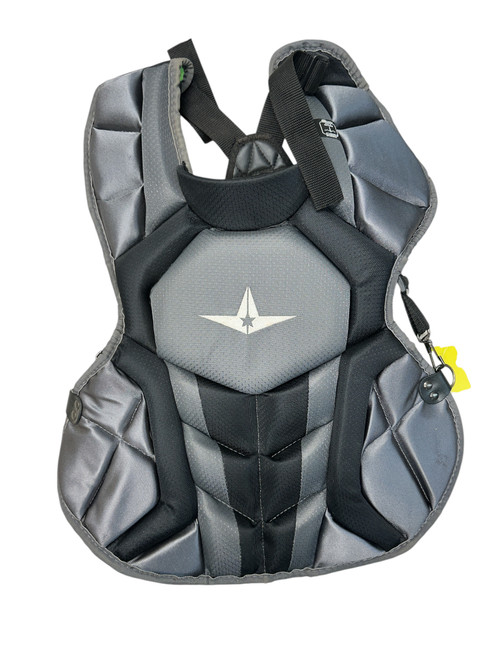 Vist Large View of Product Image Which is Used All Star CPCC1216S7X Catchers Chest Protector Black And Grey Intermed