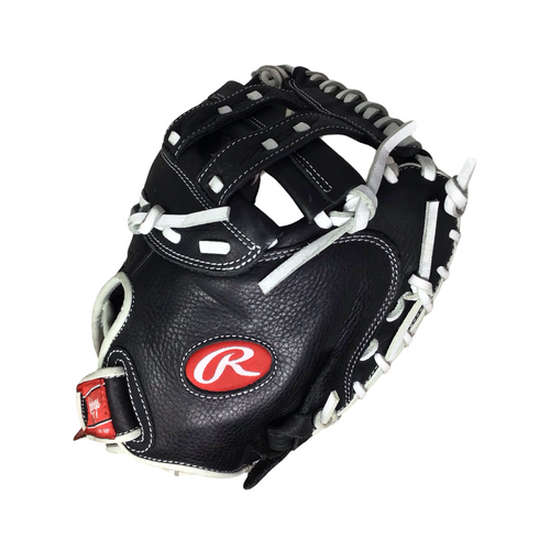 Vist Large View of Product Image Which is Used Rawlings SHUT OUT CATCHERS MITT BB/SB Catchers RH Throw Black 32 1/2"