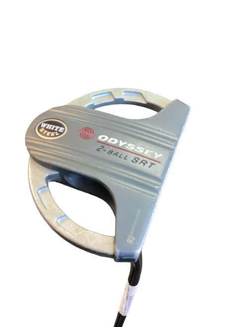 Vist Large View of Product Image Which is Used Odyssey WHITE STEEL 2-BALL SRT Mens Putter RH