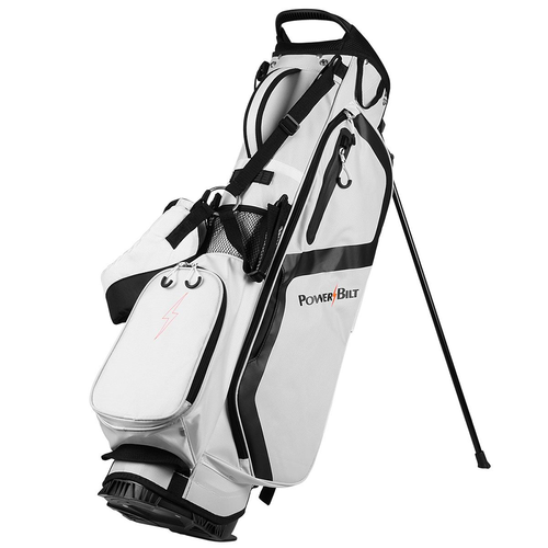 Vist Large View of Product Image Which is New Powerbilt Dunes 4.5 Lightweight Golf Stand Bag- White/Black